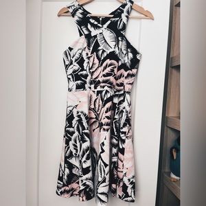 Express Tropical Cross Neck Dress
